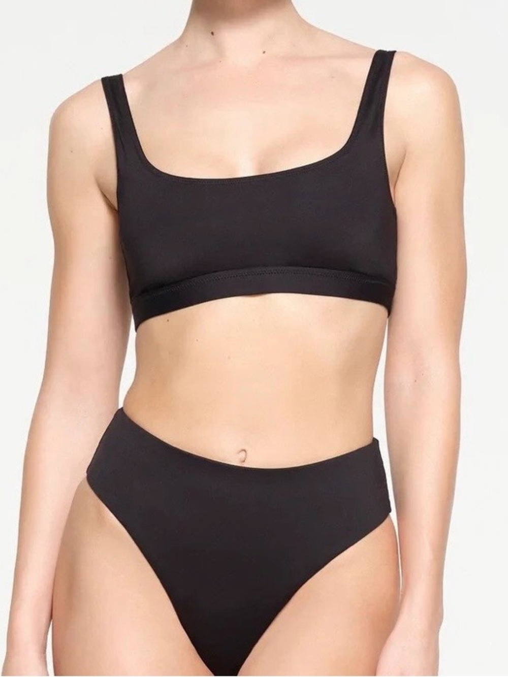 Skims Signature Swim Tank Top Bikini Onyx